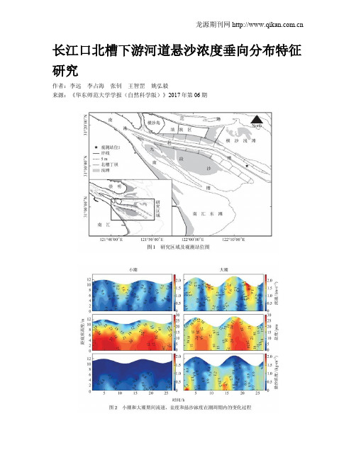 长江口北槽下游河道悬沙浓度垂向分布特征研究