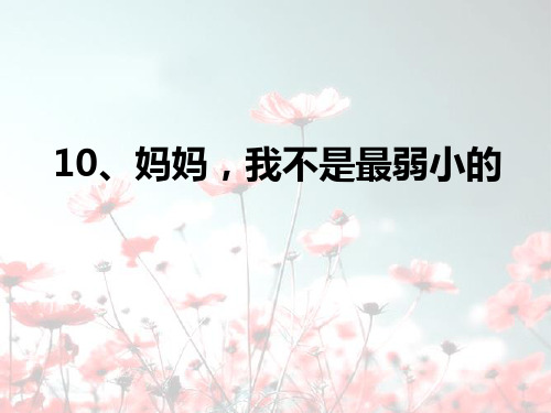 三年级下册语文课件-10、妈妈,我不是最弱小的沪教版(共28张PPT)