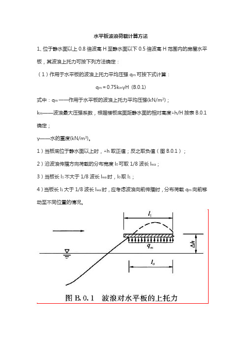 水平板波浪荷载计算方法