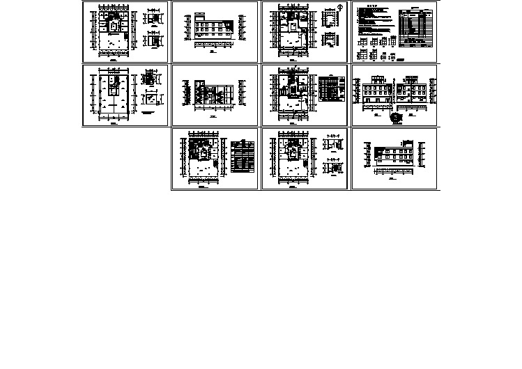 三层商住楼平立面建筑设计施工图纸(CAD图)