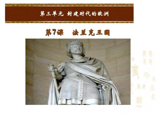 九年级历史上册第三单元封建时代的欧洲第7课法兰克王国课件1新人教版