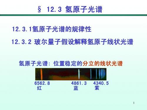 第12章-2-氢原子,粒子的波动性与波函数