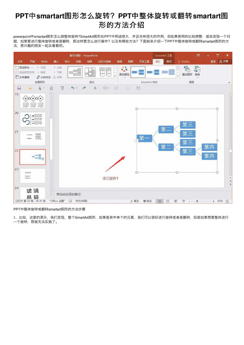 PPT中smartart图形怎么旋转？PPT中整体旋转或翻转smartart图形的方法介绍