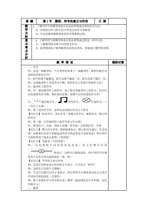 2.1模型、符号的建立与作用