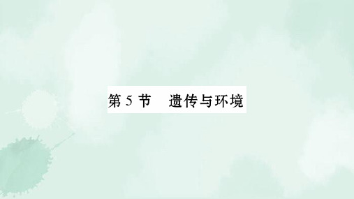 嘉峪关市第六中学省八年级生物上册第6单元第20章第5节遗传与环境课件新版北师大版