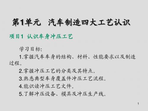 汽车装配工艺编制与质量控制第1单元  汽车制造四大工艺认识