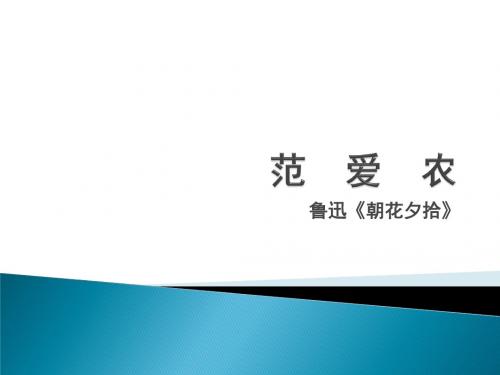 语文《范爱农》课件1(共33张PPT)