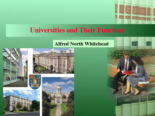 散文 Universities and Their Function --- Whitehead