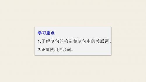 高中语文人教版语言文字应用课件：第五课 第二节 句子“手牵手”——复句和关联词