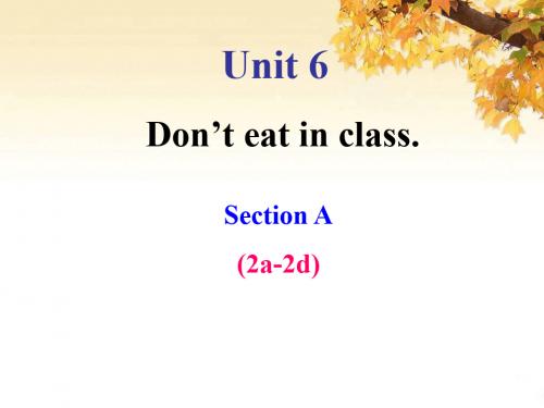 鲁教版五四制英语六年级下册Unit6 SectionA(2a-2d)参考课件