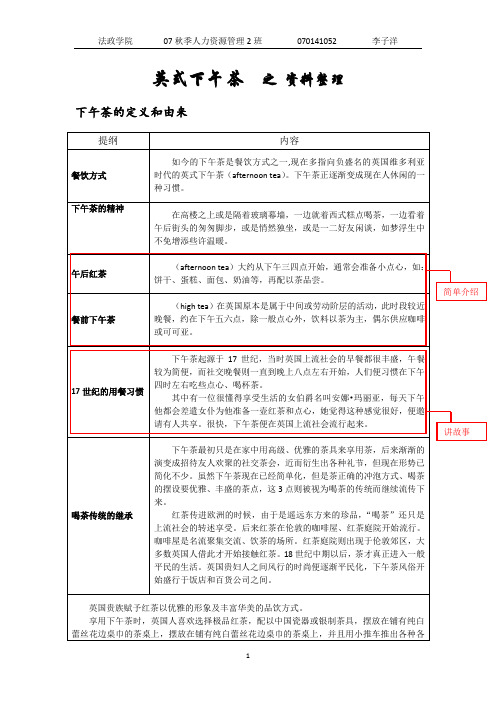 英式下午茶