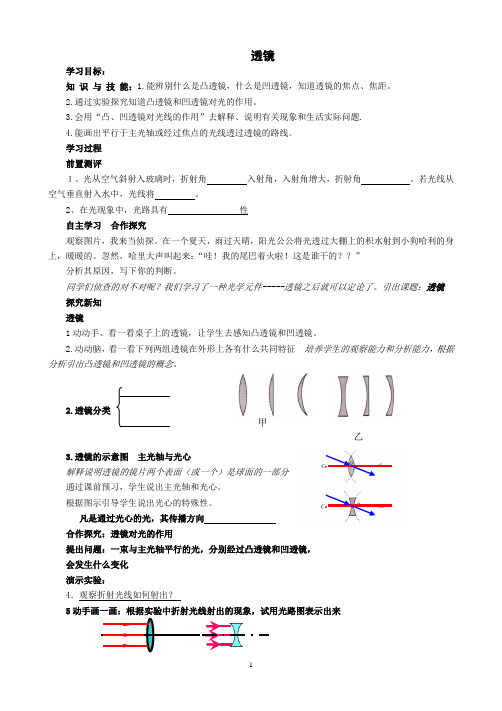 透镜及其应用全章导学案