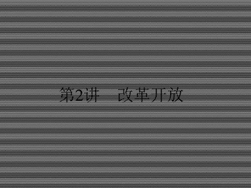 2013届高三历史一轮复习课件2.4.2改革开放(人教版)