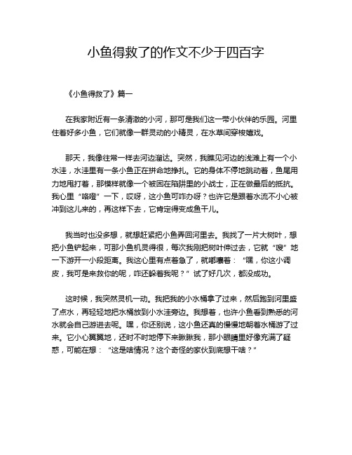 小鱼得救了的作文不少于四百字