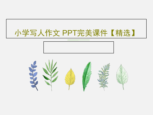 小学写人作文 PPT完美课件【精选】29页文档