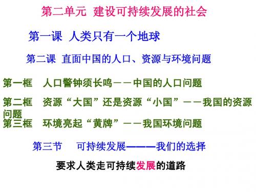 二、资源“大国”还是资源“小国”――我国的资源问题