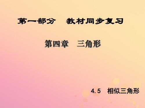 (陕西专版)中考数学新突破复习第一部分教材同步复习第四章三角形4.5相似三角形课件