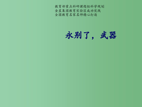 高中语文《永别了 武器》 鲁人版必修二