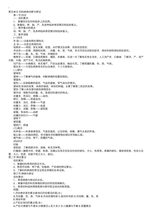 2017年中医执业医师考点：《中医妇科学》