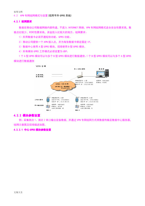 APN专网组网模式与设置