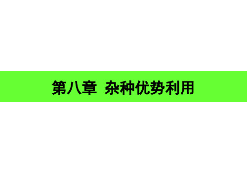 第八章  杂种优势利用