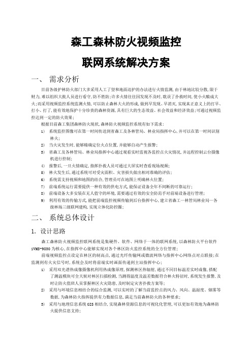 森林防火视频监控联网系统解决方案