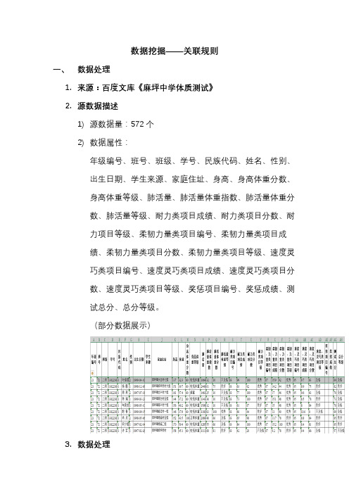 关联规则分析--实验报告