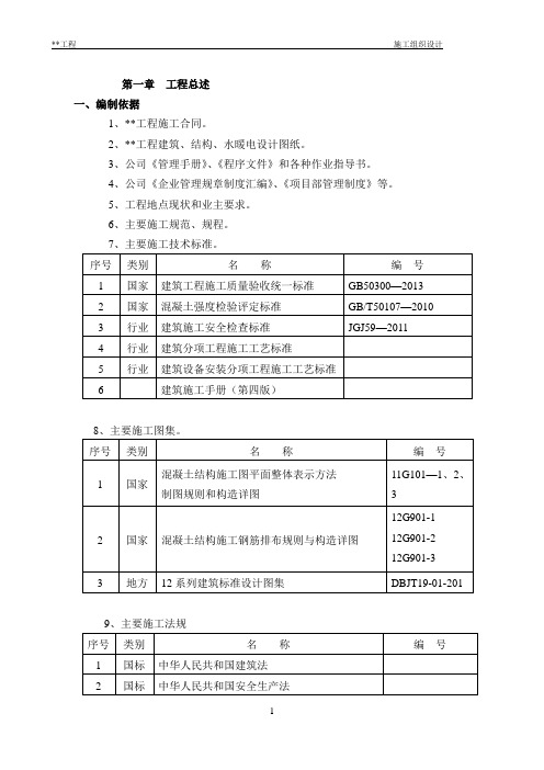 洋房及高层住宅楼工程施工组织设计大学论文