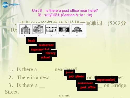 七年级英语下册 Unit 8 Is there a post office near here课件