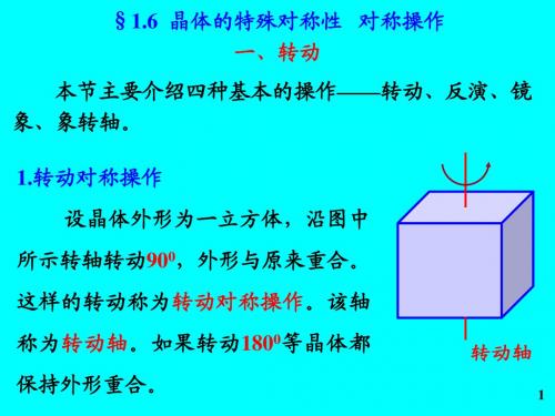 1.6晶体的对称性