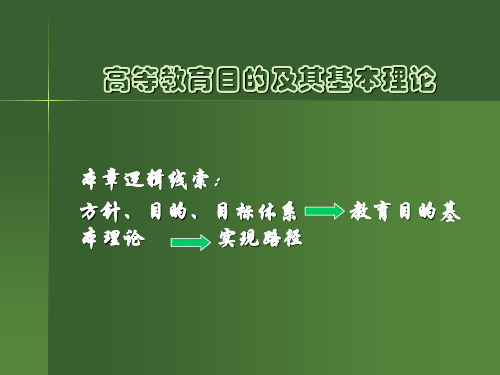 高等教育学PPT课件可修改文字