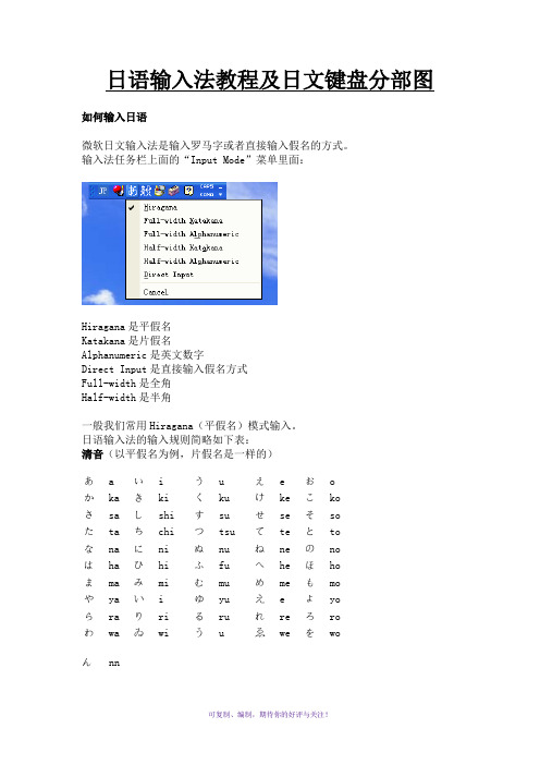 日语打字法(简易教程)