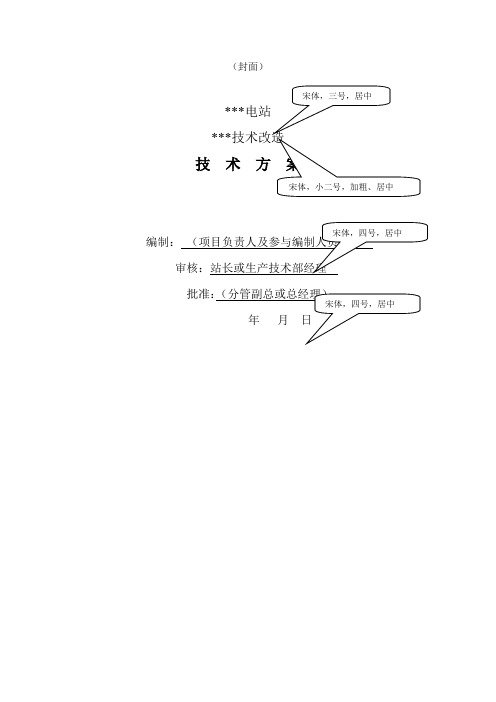 技术改造方案格式样本