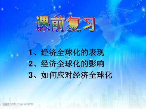 人教版高中政治必修一：11.2积极参与国际经济