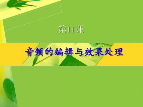 音频的编辑与效果处理 (课件)