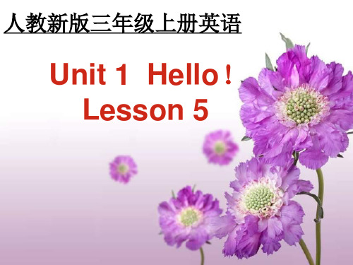 三年级英语上册 Unit 1 Hello!Lesson5课件 人教新