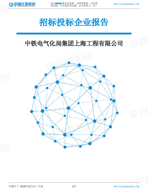 中铁电气化局集团上海工程有限公司-招投标数据分析报告