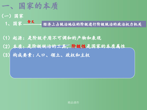 高中政治 1.1国家的本质 新人教版选修3