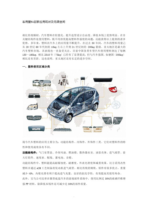 盘点车用塑料创新案例 探索应用无限空间