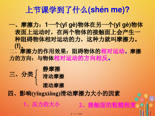 浙江省湖州市长兴县七年级科学下册第3章运动和力3.6摩擦力二课件新版浙教版