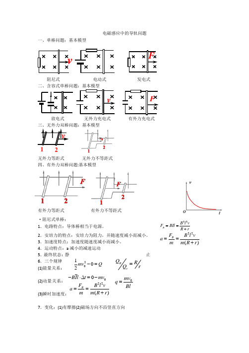 电磁感应中的导轨问题