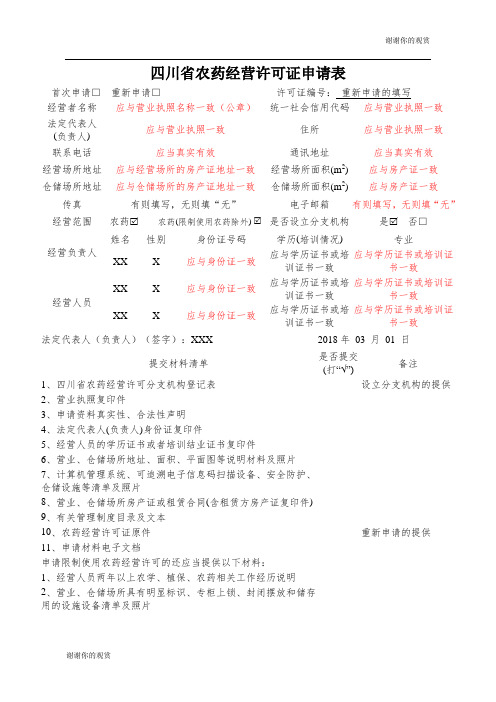 四川省农药经营许可证申请表.docx