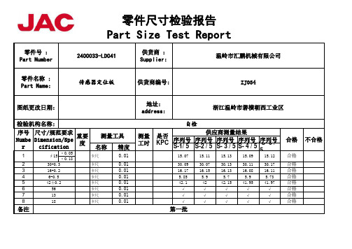 《PPAP报告-900305》模板