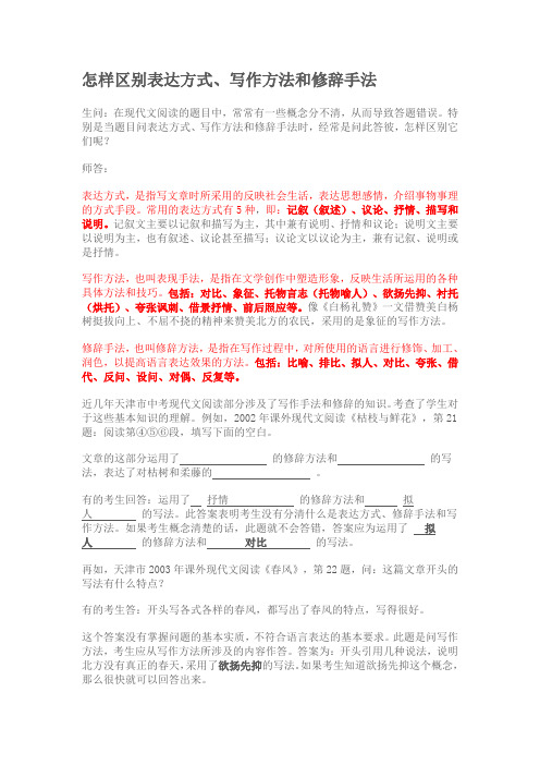 怎样区别表达方式