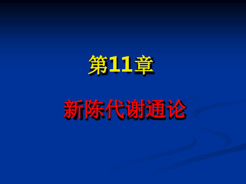 生物化学_ 新陈代谢通论_81 新陈代谢通论_