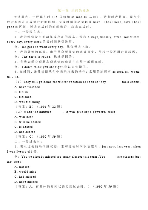 成人学位英语常考语法总结