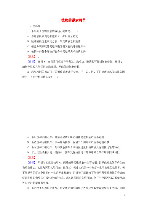 高三生物二轮复习 专题5 第3讲 植物的激素调节