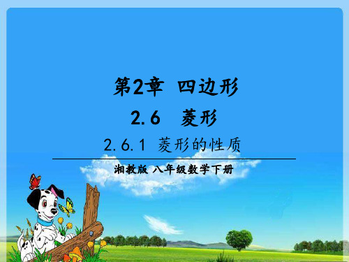 湘教版八年级数学下册第2章四边形2.6菱形2.6.1-菱形的性质PPT课件