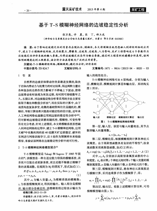 基于T—S模糊神经网络的边坡稳定性分析