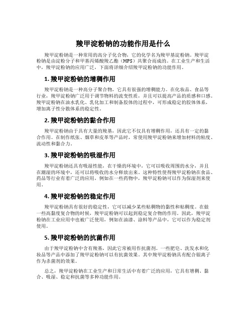 羧甲淀粉钠的功能作用是什么